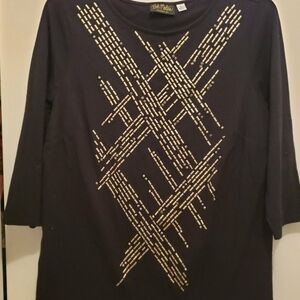 Black and Gold Women's Top